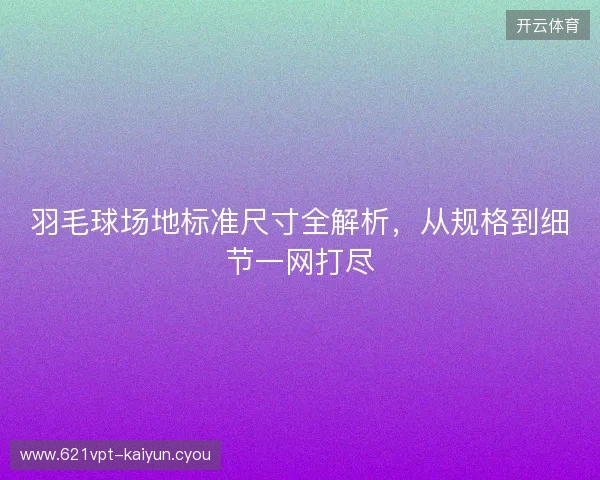 羽毛球场地标准尺寸全解析，从规格到细节一网打尽